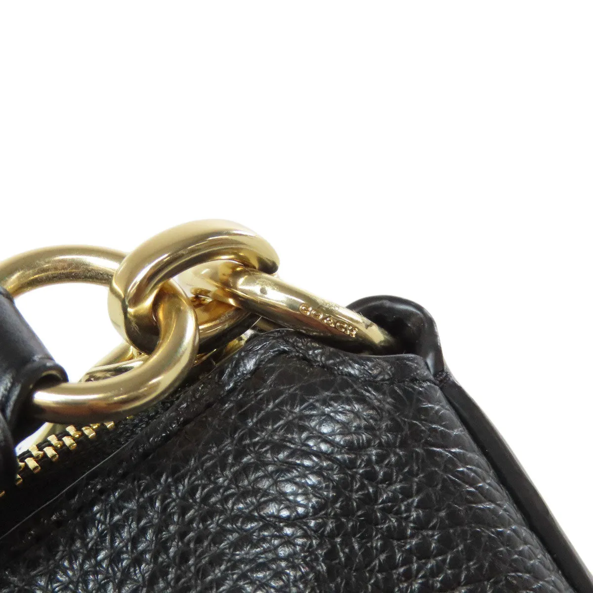 COACH Shoulder Bag F34823 leather black logo