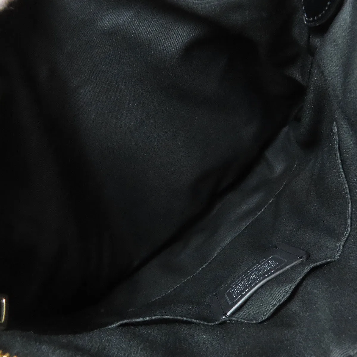 COACH Shoulder Bag F34823 leather black logo