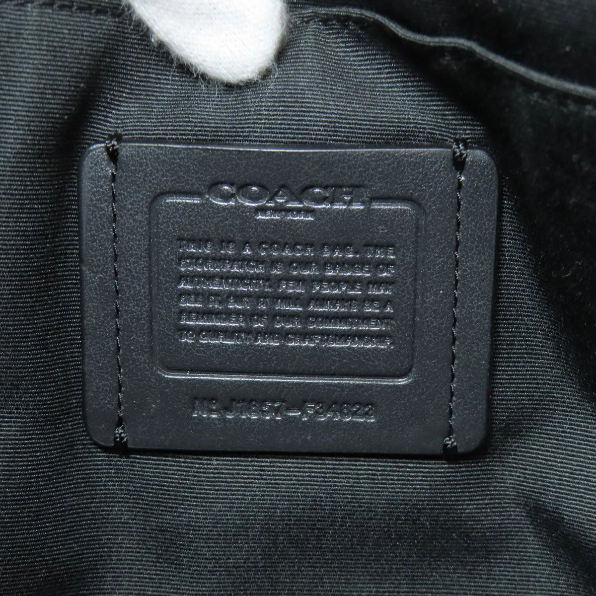 COACH Shoulder Bag F34823 leather black logo