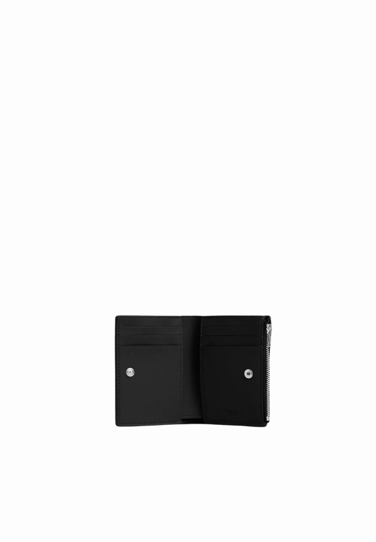 Coach Bifold Wallet Refined Pebbled Leather In Bk Badlands Flr CM315