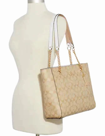 Coach Cammie Chain Tote In Signature Canvas