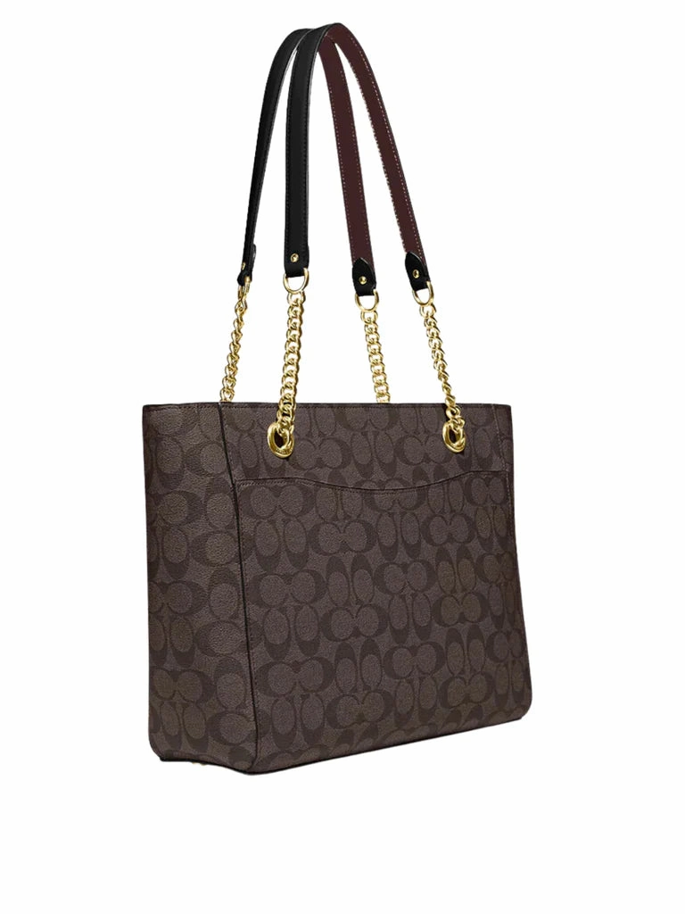 Coach Cammie Chain Tote In Signature Canvas