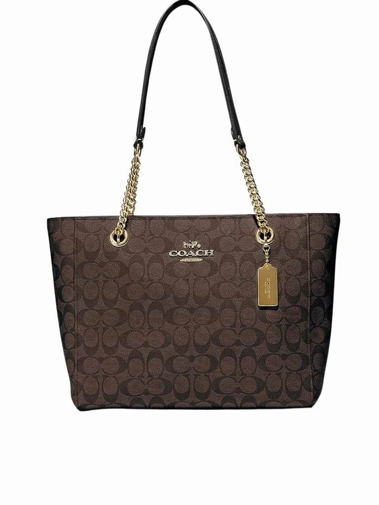 Coach Cammie Chain Tote In Signature Canvas