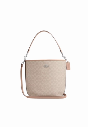 Coach City Bucket Bag Large Signature In Sand Taupe CT802