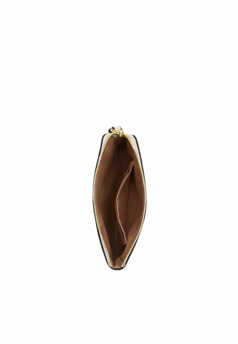 Coach Corner Zip Wristlet In Pearl CW855