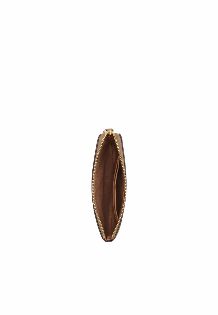 Coach Corner Zip Wristlet In Taupe CV396
