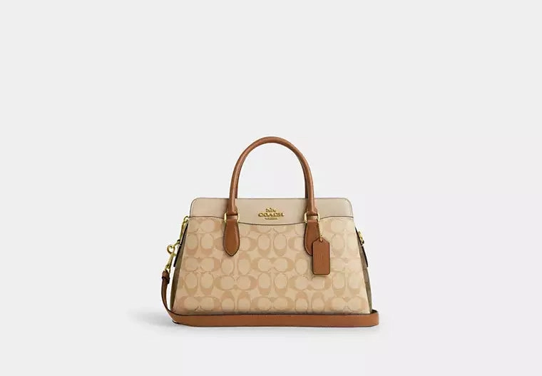 Coach Darcie Carryall Bag In Blocked Signature Canvas