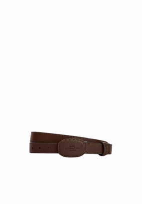 Coach Eliza Belt Plaque Buckle In Maple CW737