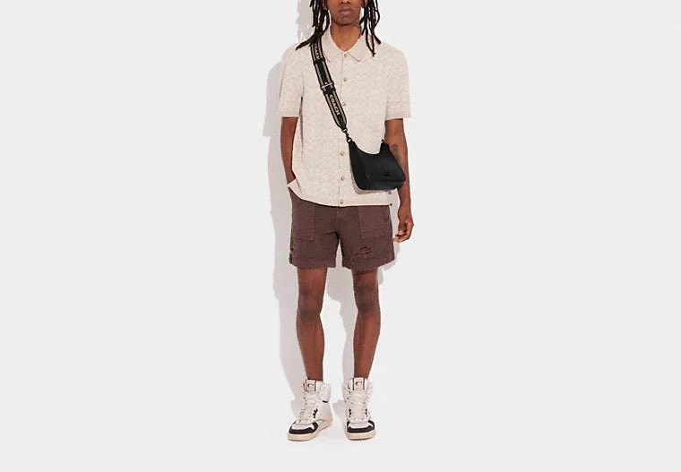 Coach Hobo Crossbody Bag With Signature Canvas