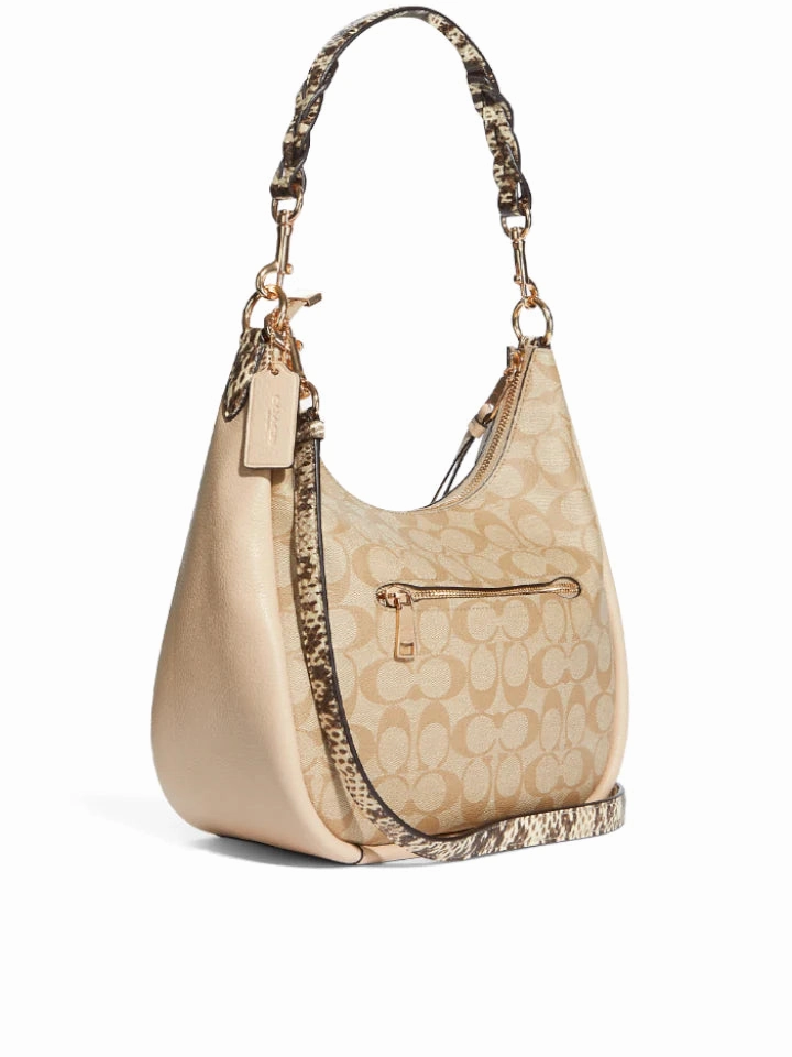Coach Jules Hobo In Signature Canvas Light Khaki/Ivory Multi