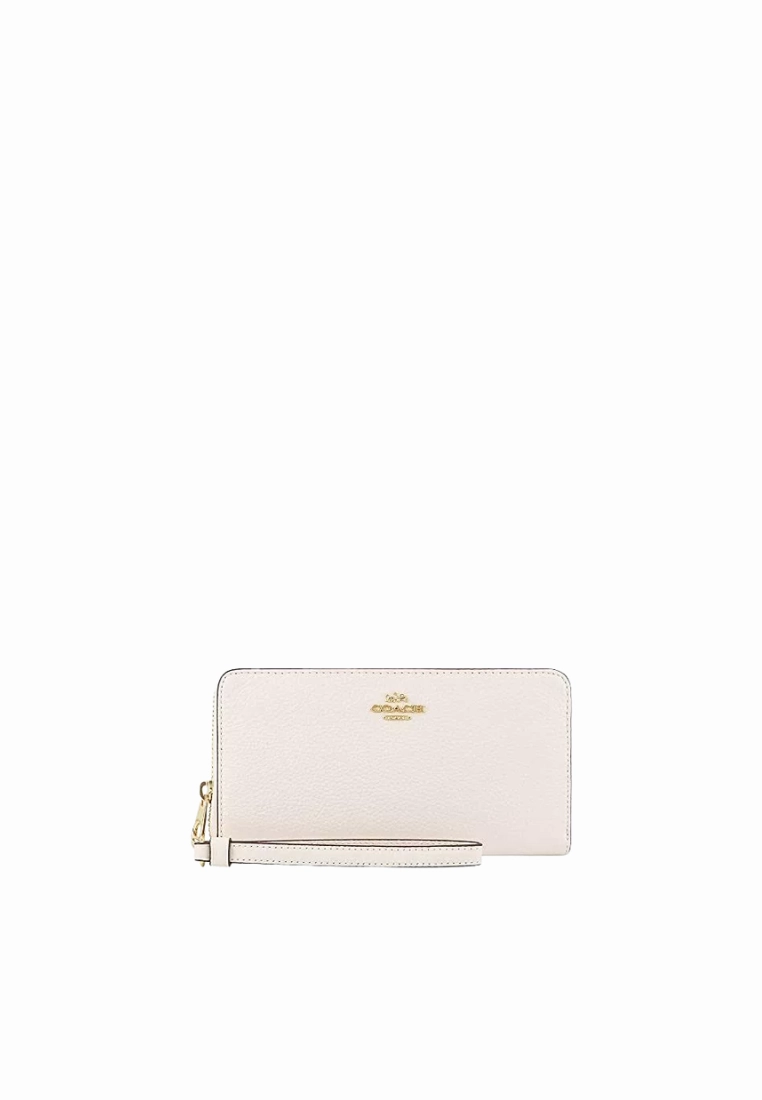 Coach Long Zip Around Wallet In Chalk C4451