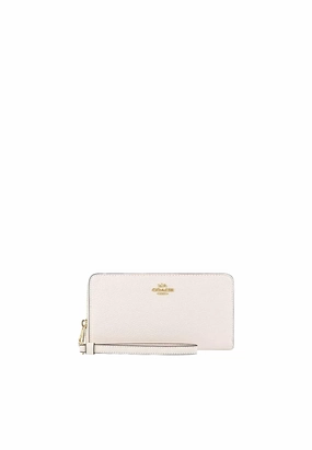 Coach Long Zip Around Wallet In Chalk C4451