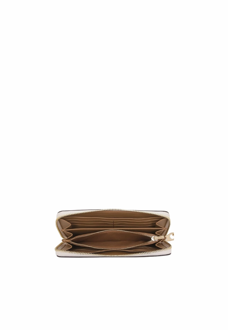 Coach Long Zip Around Wallet In Chalk C4451