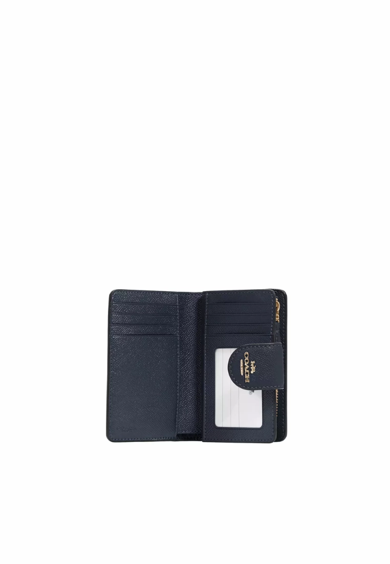 Coach Medium Corner 6390 Zip Wallet In Midnight