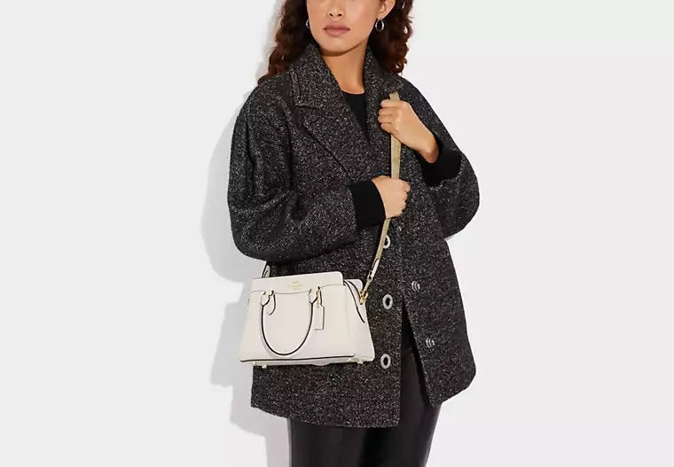 Coach Mini Darcie Carryall Bag With Signature Canvas Detail