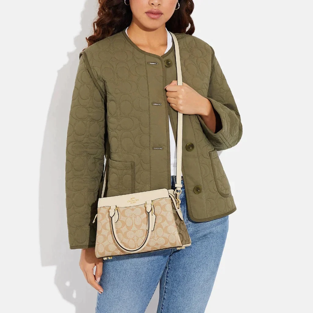 Coach Mini Darcie Carryall In Signature Canvas