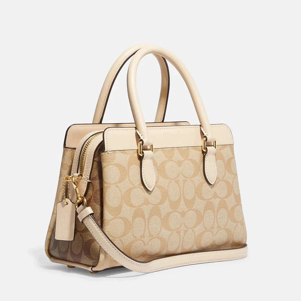 Coach Mini Darcie Carryall In Signature Canvas