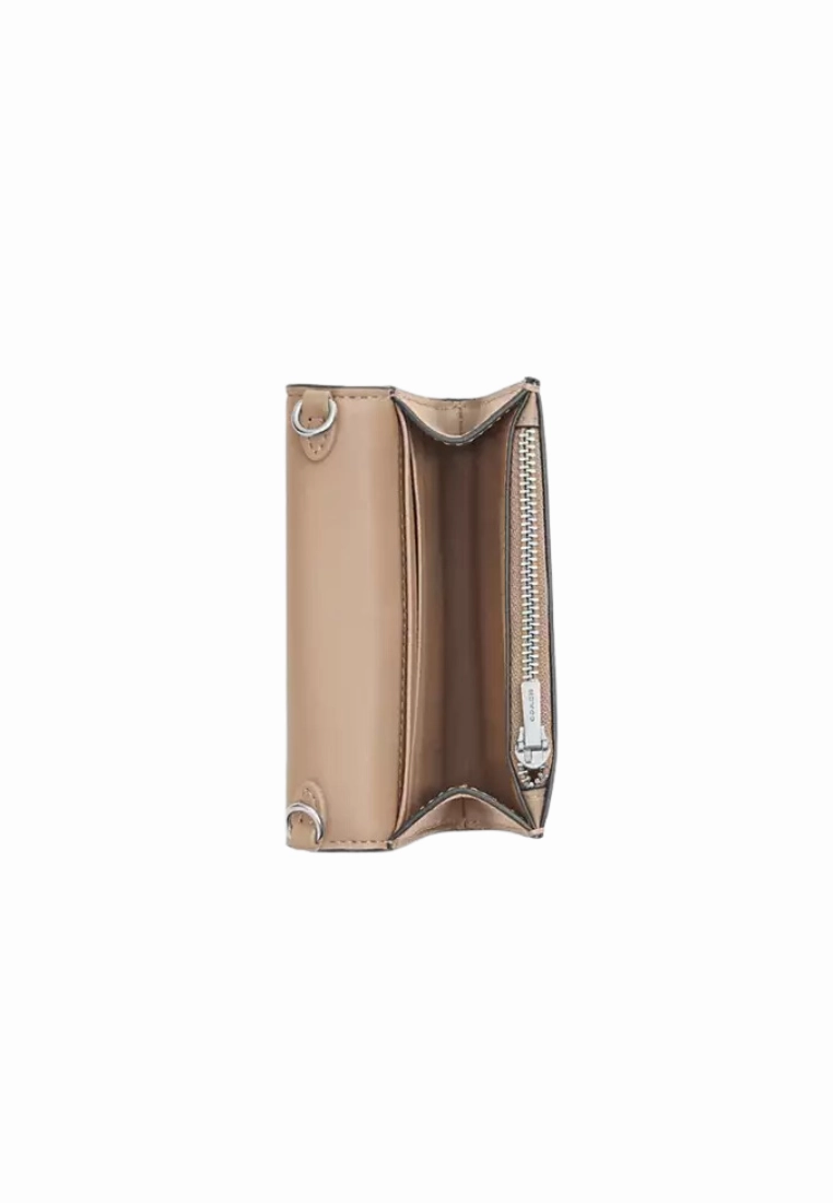 Coach Mini Envelope Wallet With Strap In Stone CU175