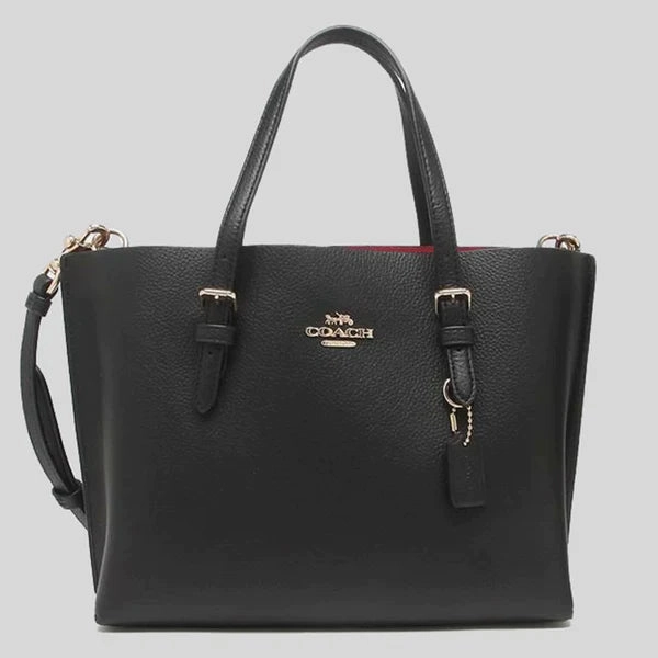Coach Mollie Tote 25 Black True Red
