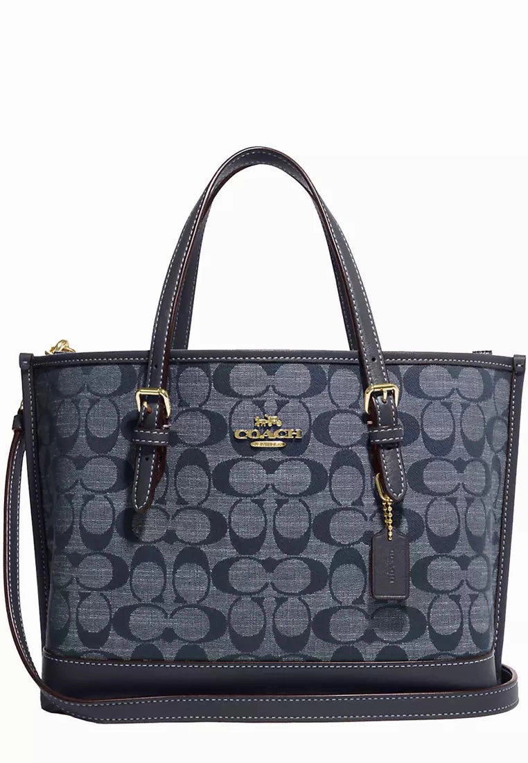 Coach Mollie Tote 25 In Signature Chambray in Denim Multi