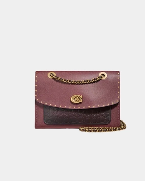 Coach Parker In Signature Leather With Rivets