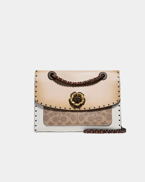 Coach Parker With Rivets And Snakeskin Details
