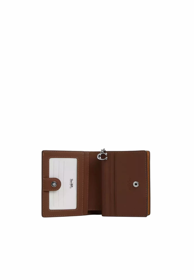 Coach Snap Wallet In Light Saddle C2862