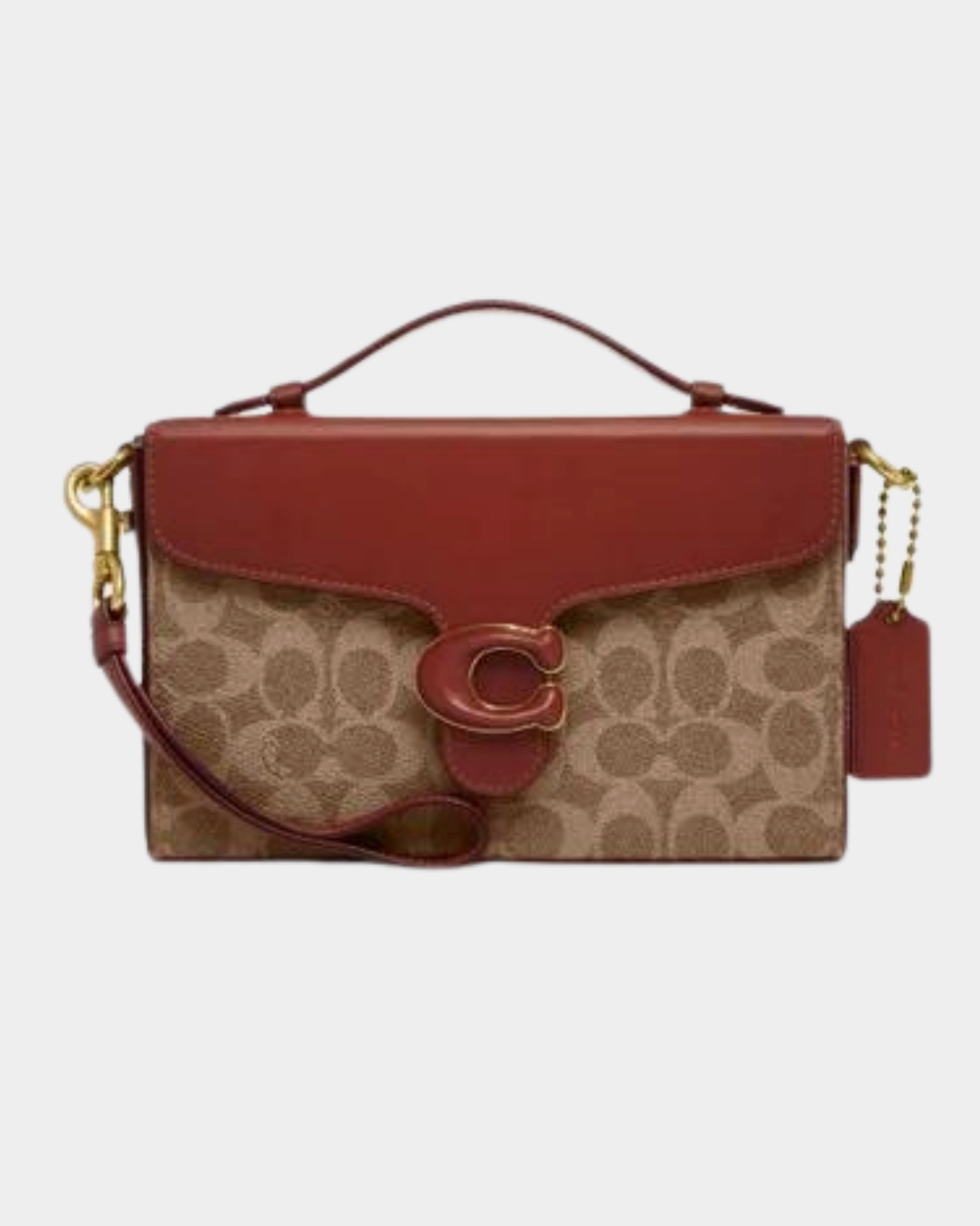 Coach Tabby Glovetanned Leather Box Crossbody Canvas Bag