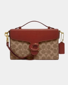 Coach Tabby Glovetanned Leather Box Crossbody Canvas Bag