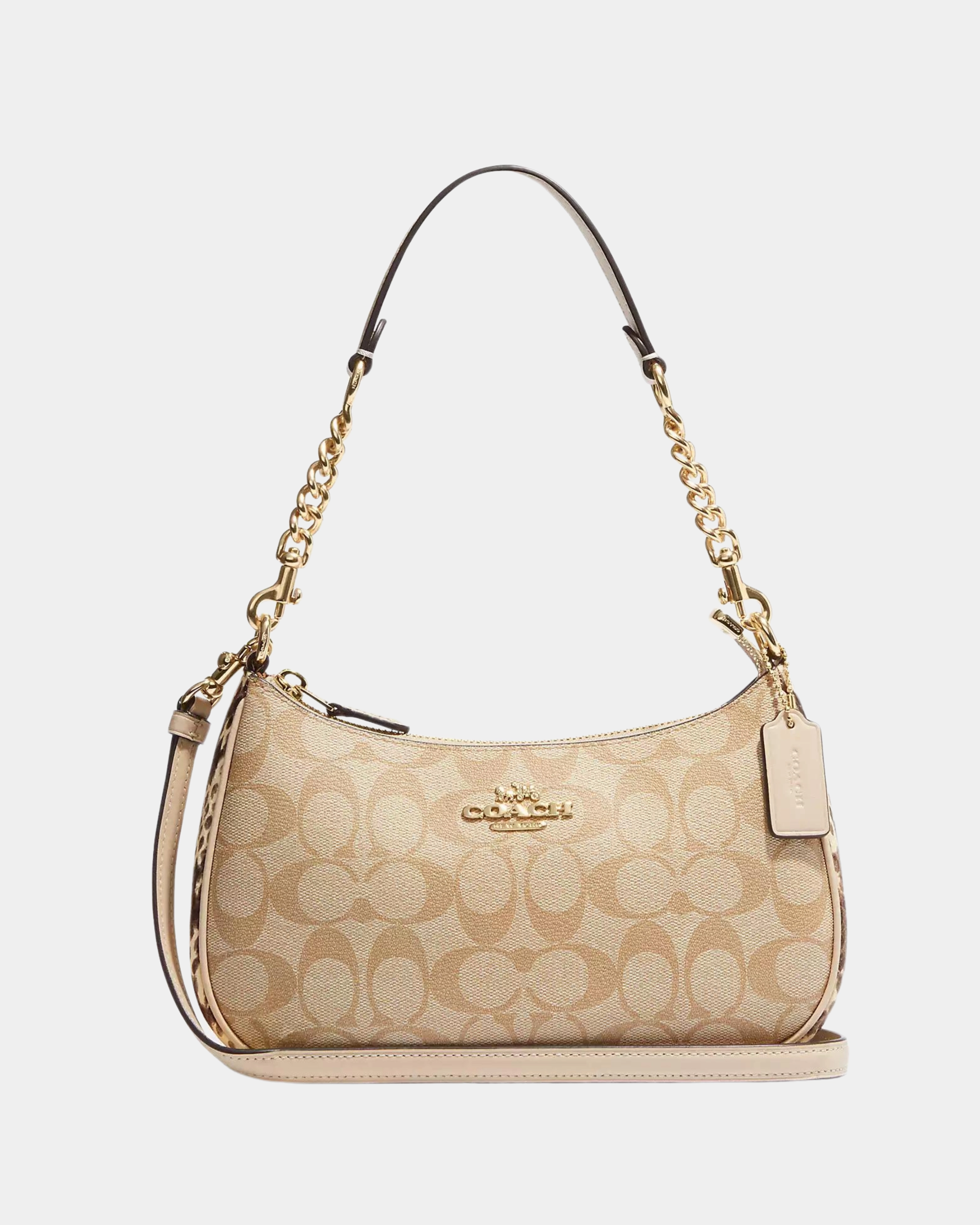 Coach Teri Shoulder Bag In Signature Canvas Gold/Light Khaki Multi