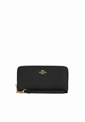 Coach Zip Around C3441 Long Wallet In Black