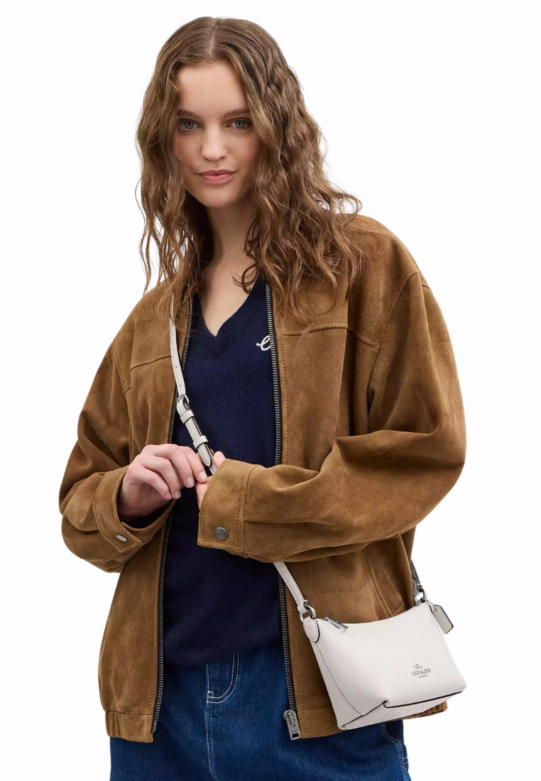 Coach Zip Top Crossbody Bag In Chalk CW336