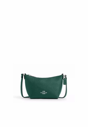 Coach Zip Top Crossbody Bag In Emerald Green CW336