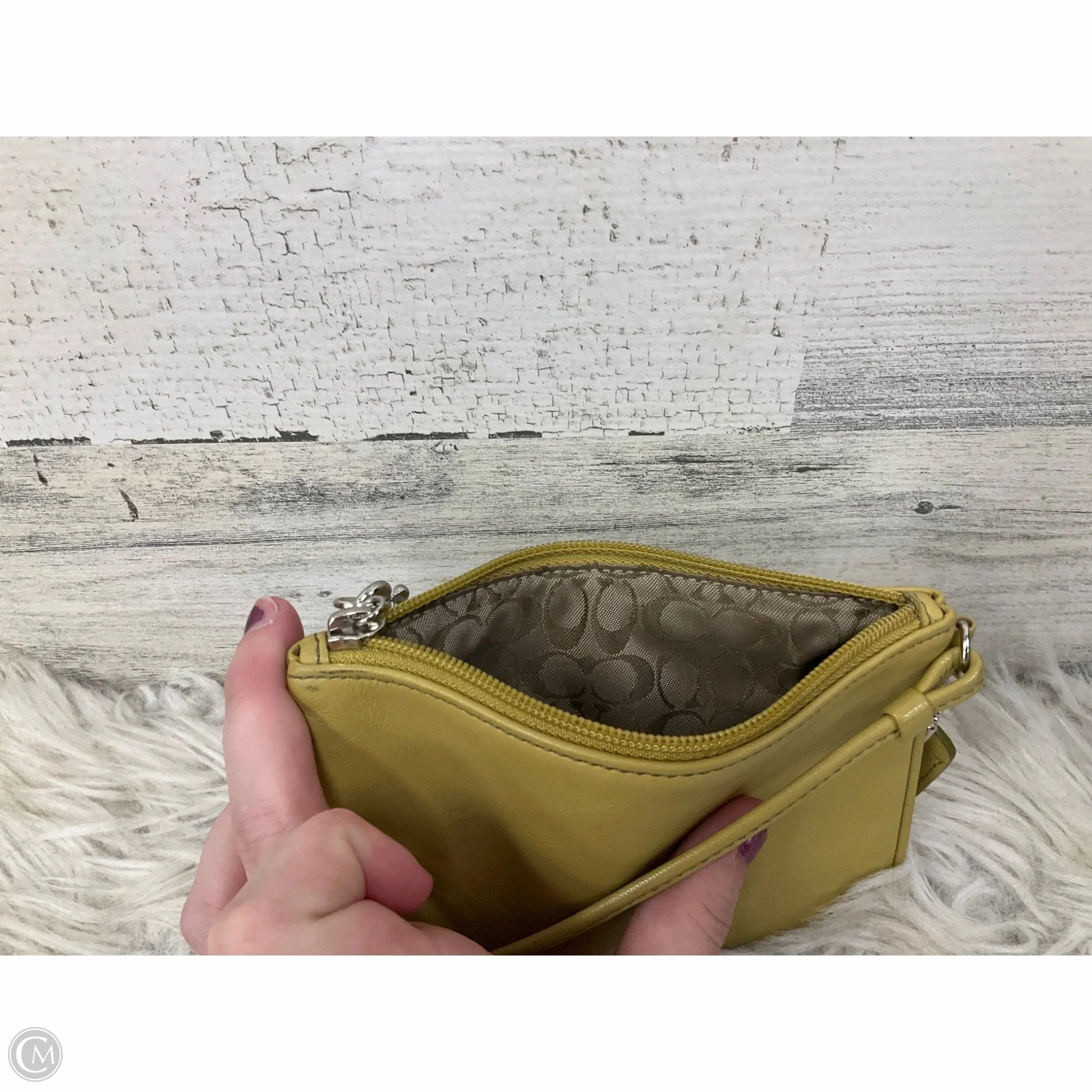 Coin Purse Designer By Coach, Size: Small