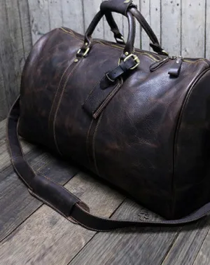 Cool leather men Duffle Bag Travel bag Weekender Bag Overnight Bag shoulder bags
