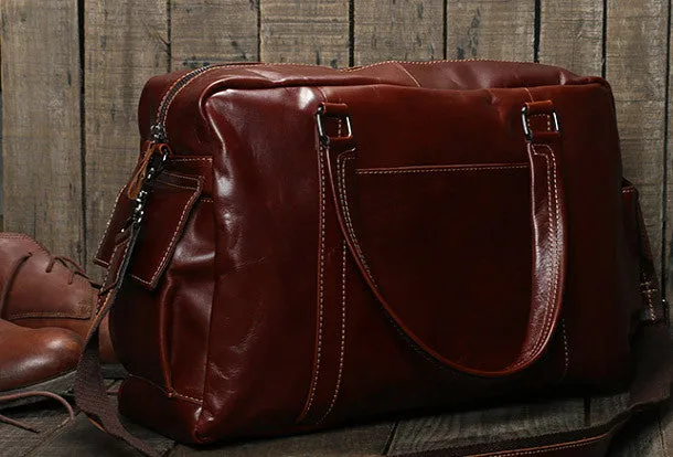 Cool Leather mens Travel bag Duffle Bag Weekender Bag Overnight Bag shoulder bags