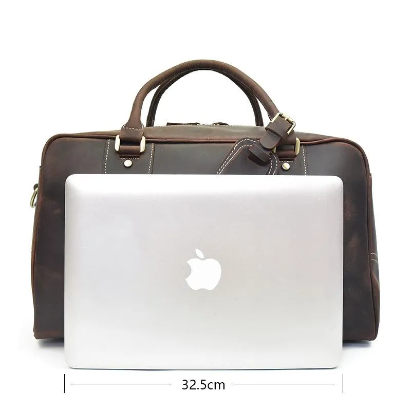 Cool Leather Mens Weekender Bags Travel Bags Duffle Bags Holdall Bags for men