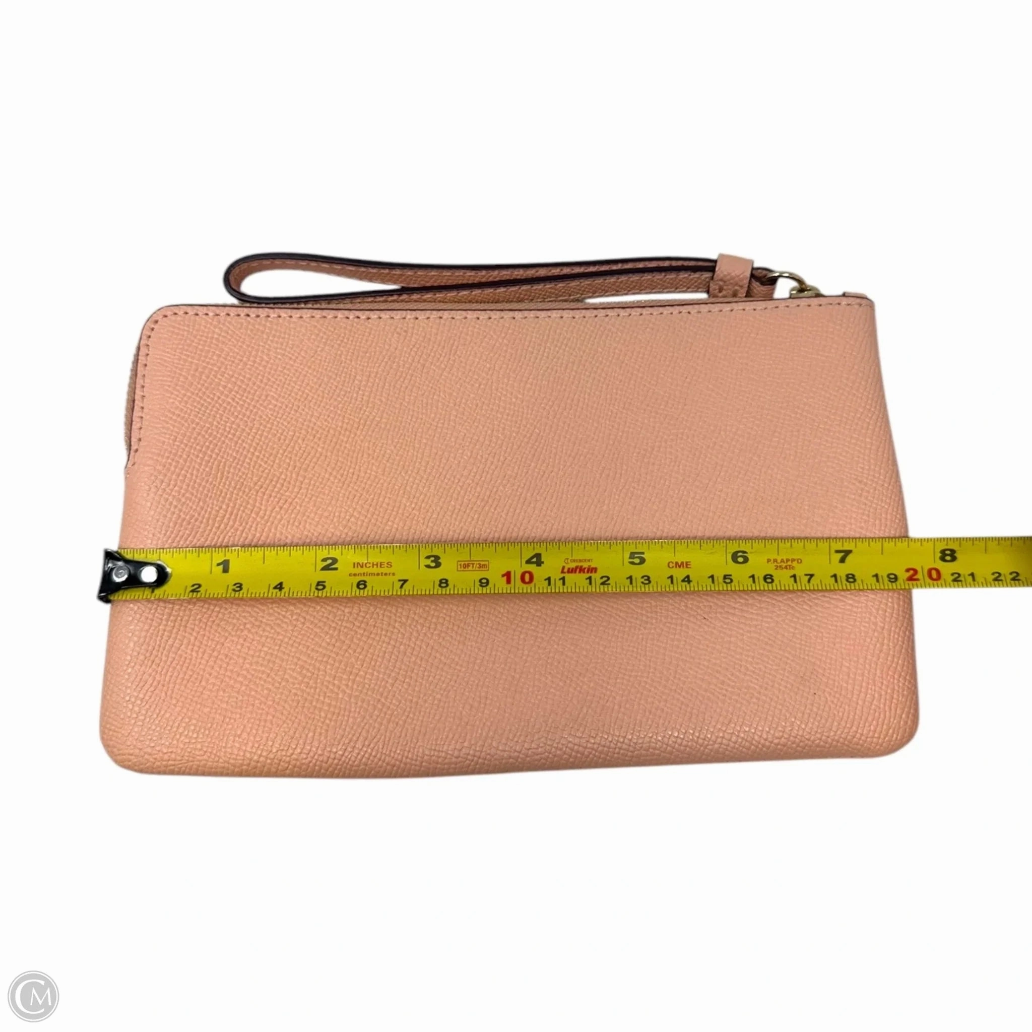 Corner Zip Wristlet Designer By Coach, Size: Medium