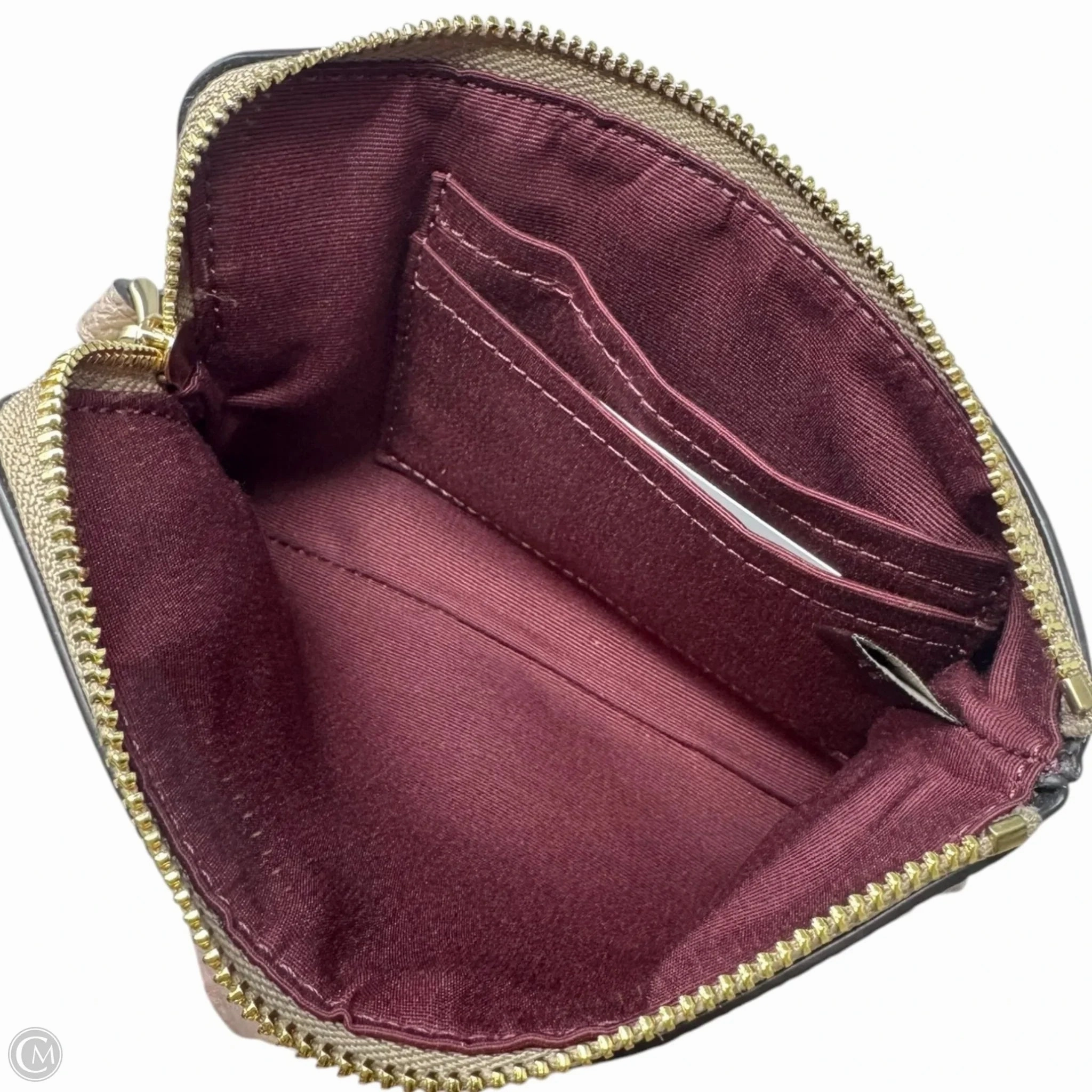 Corner Zip Wristlet Designer By Coach, Size: Small