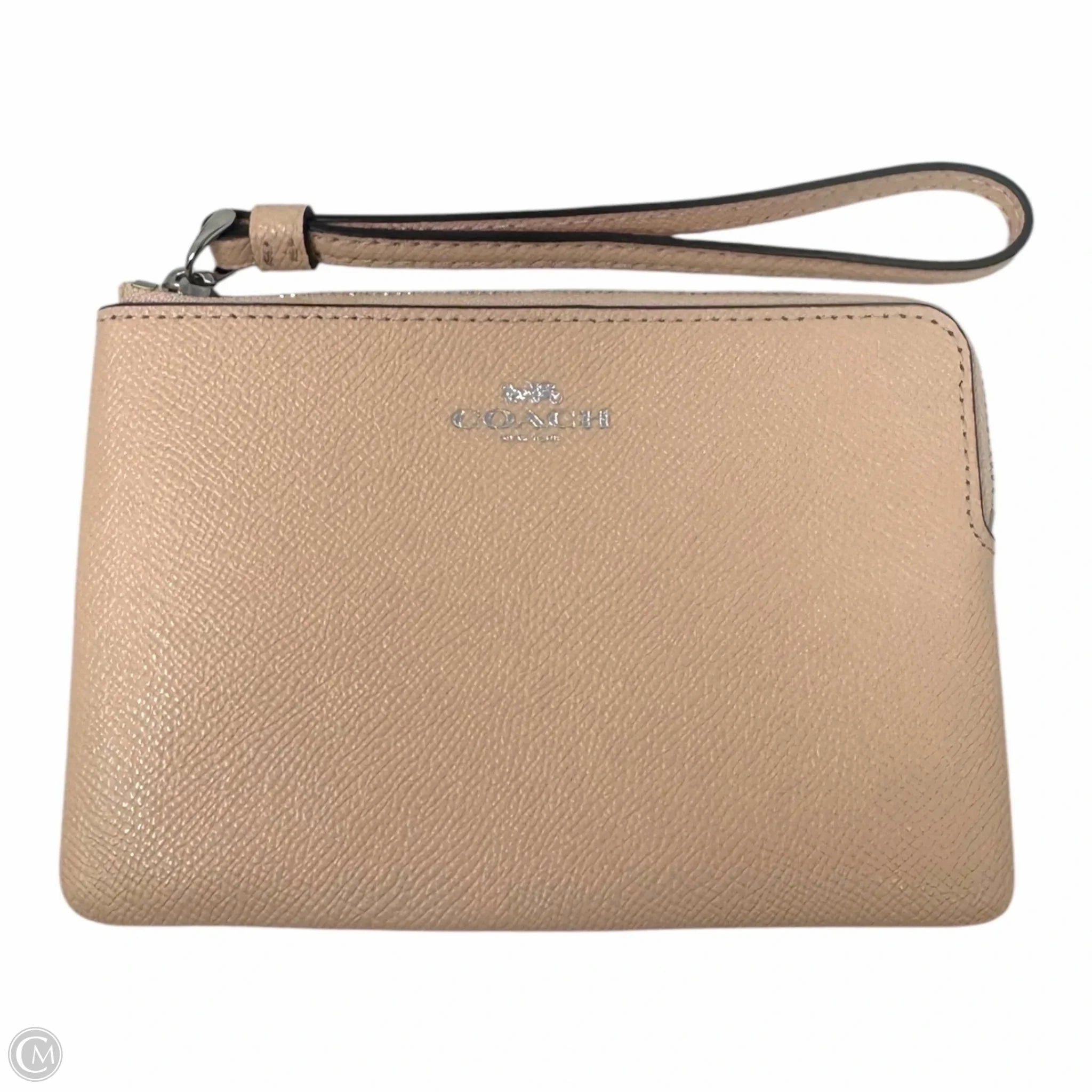 Corner Zip Wristlet Designer By Coach, Size: Small