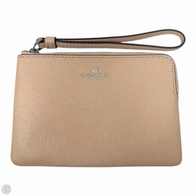 Corner Zip Wristlet Designer By Coach, Size: Small