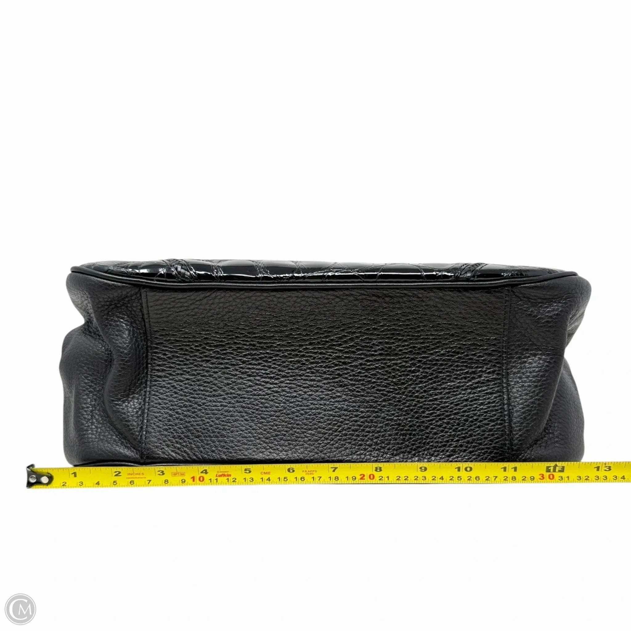 Croc Embossed Leather Hobo Bag By Brighton, Size: Large