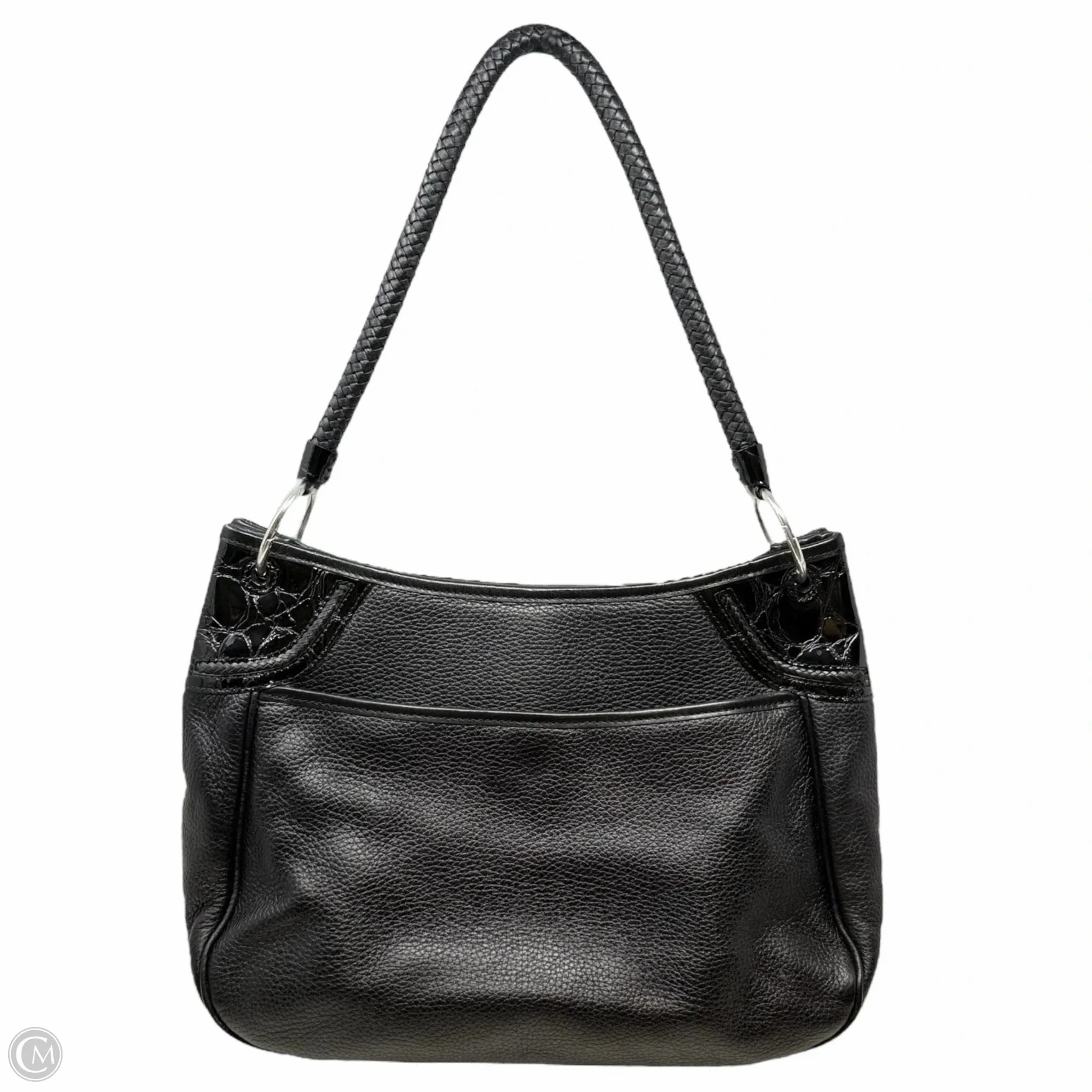Croc Embossed Leather Hobo Bag By Brighton, Size: Large