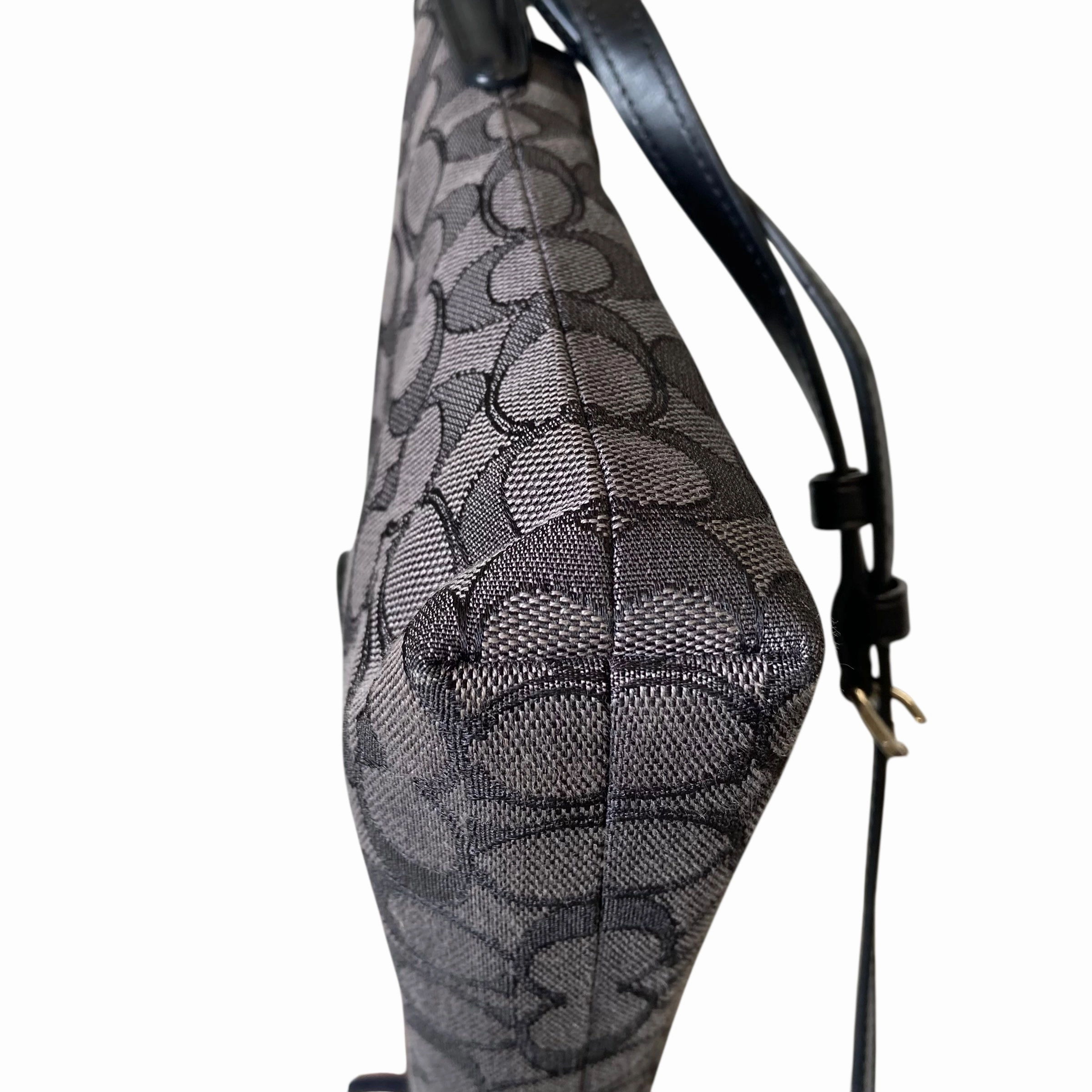 Crossbody Designer By Coach In Black & Grey, Size:Medium