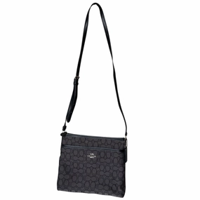 Crossbody Designer By Coach In Black & Grey, Size:Medium
