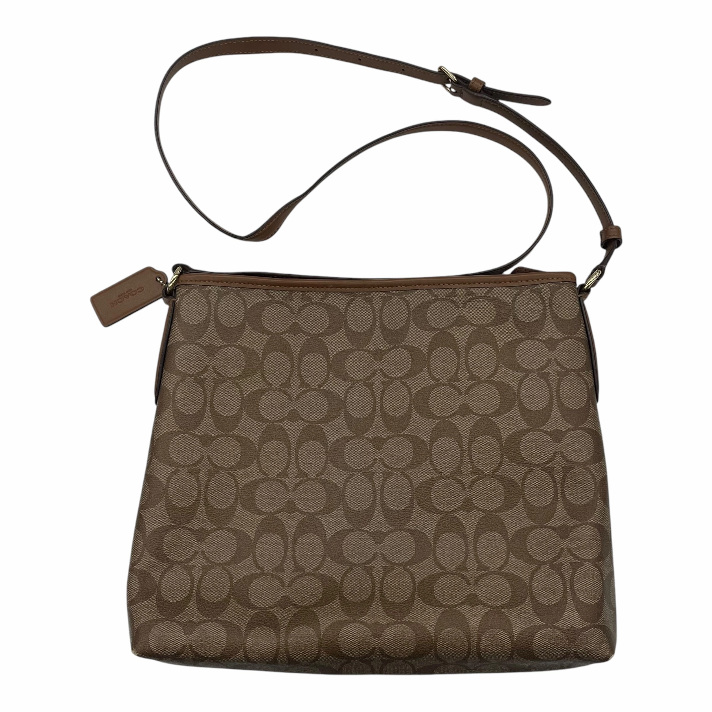 Crossbody Designer By Coach In Brown, Size:Large