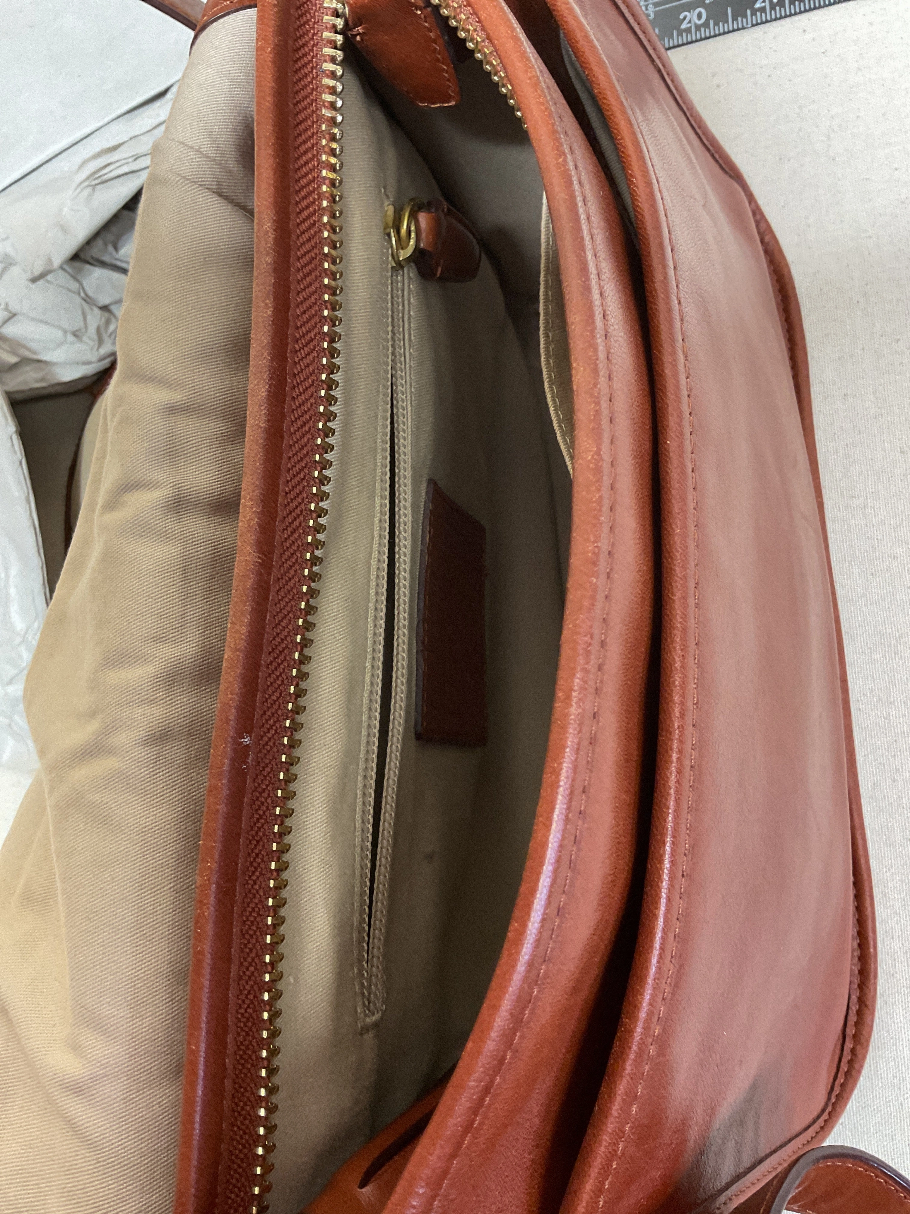 Crossbody Designer By Coach In Brown, Size:Medium
