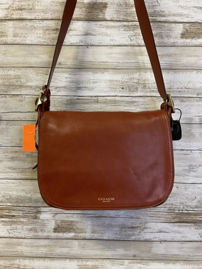 Crossbody Designer By Coach In Brown, Size:Medium