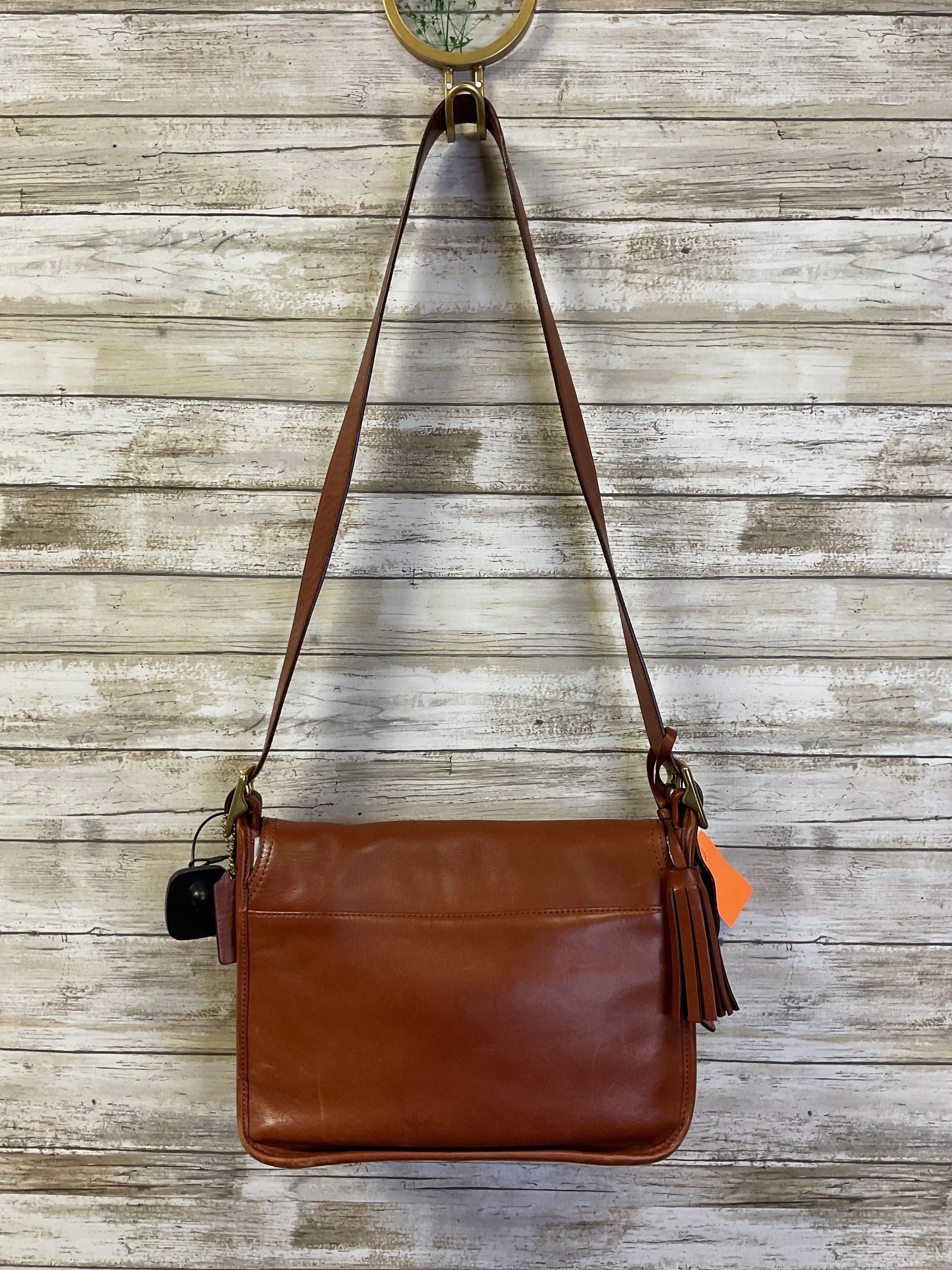 Crossbody Designer By Coach In Brown, Size:Medium