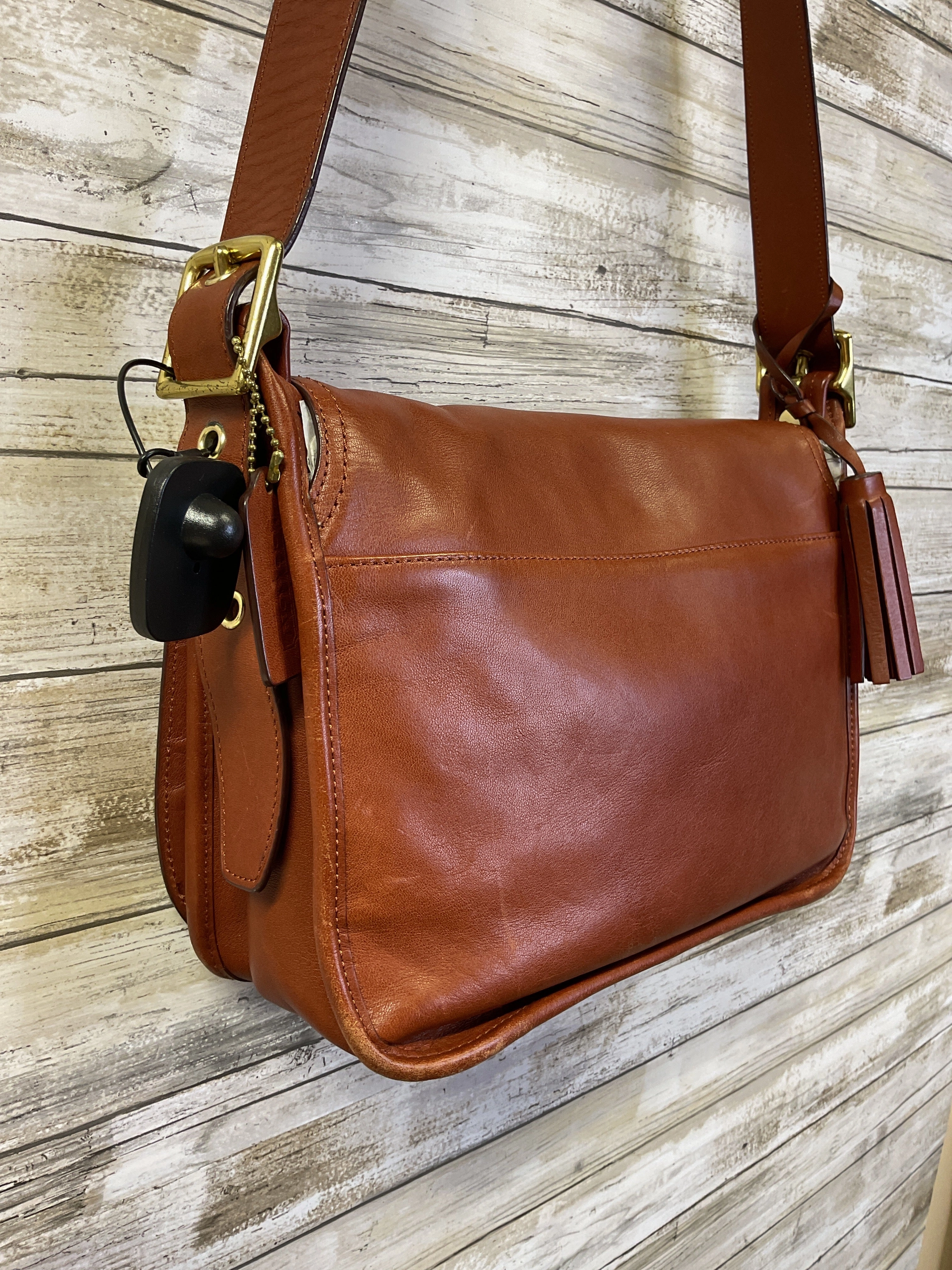 Crossbody Designer By Coach In Brown, Size:Medium